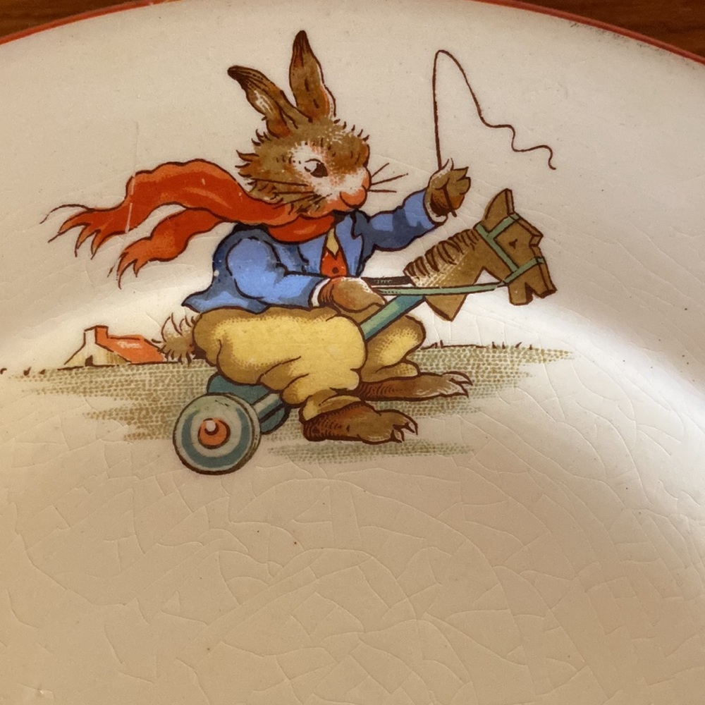 Rare VTG Royal Winton Bunny’s Playtime English China Cup/Plate Made in England - Picture 9 of 16